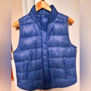 J. Crew Women’s Bright Blue Down Quilted Puffer Vest M
